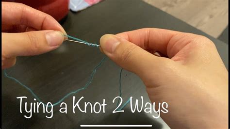 how to knot an embroidery needle