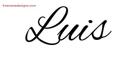 how to write luis in cursive